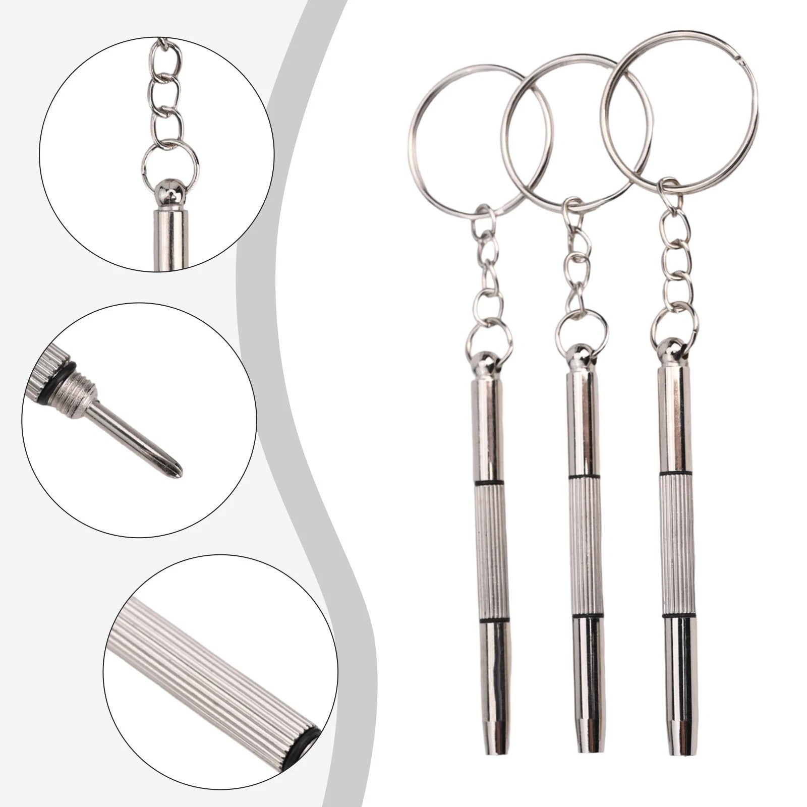 Portable Eyeglass Repair Tool Set with Cross & Flat Head Screwdrivers
