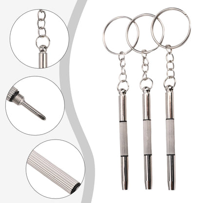 Portable Eyeglass Repair Tool Set with Cross & Flat Head Screwdrivers