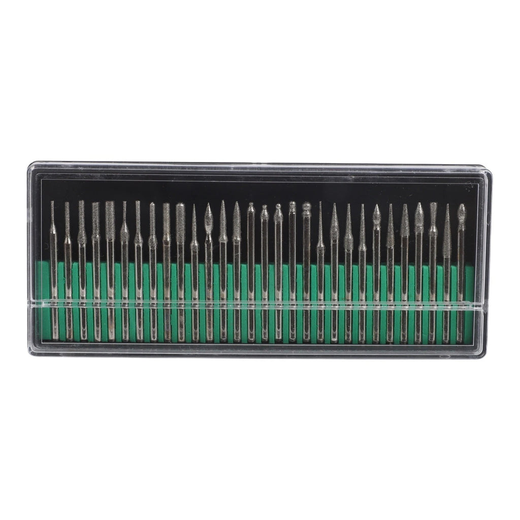 30-Piece Diamond Coated Drill Bits Kit for Jewelry Crafting