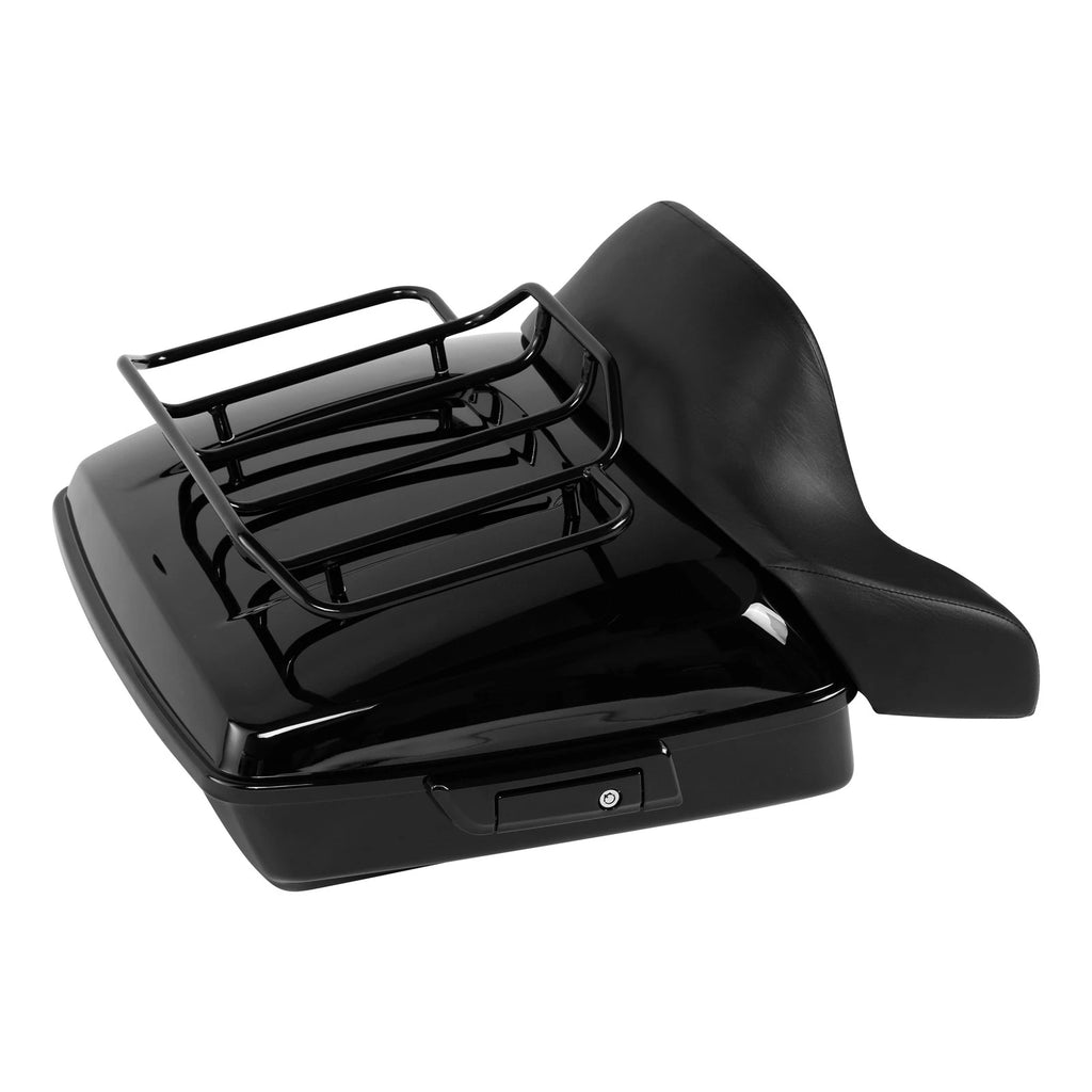 Black Chopped Trunk Backrest Pad for Harley Touring (2014–2026)