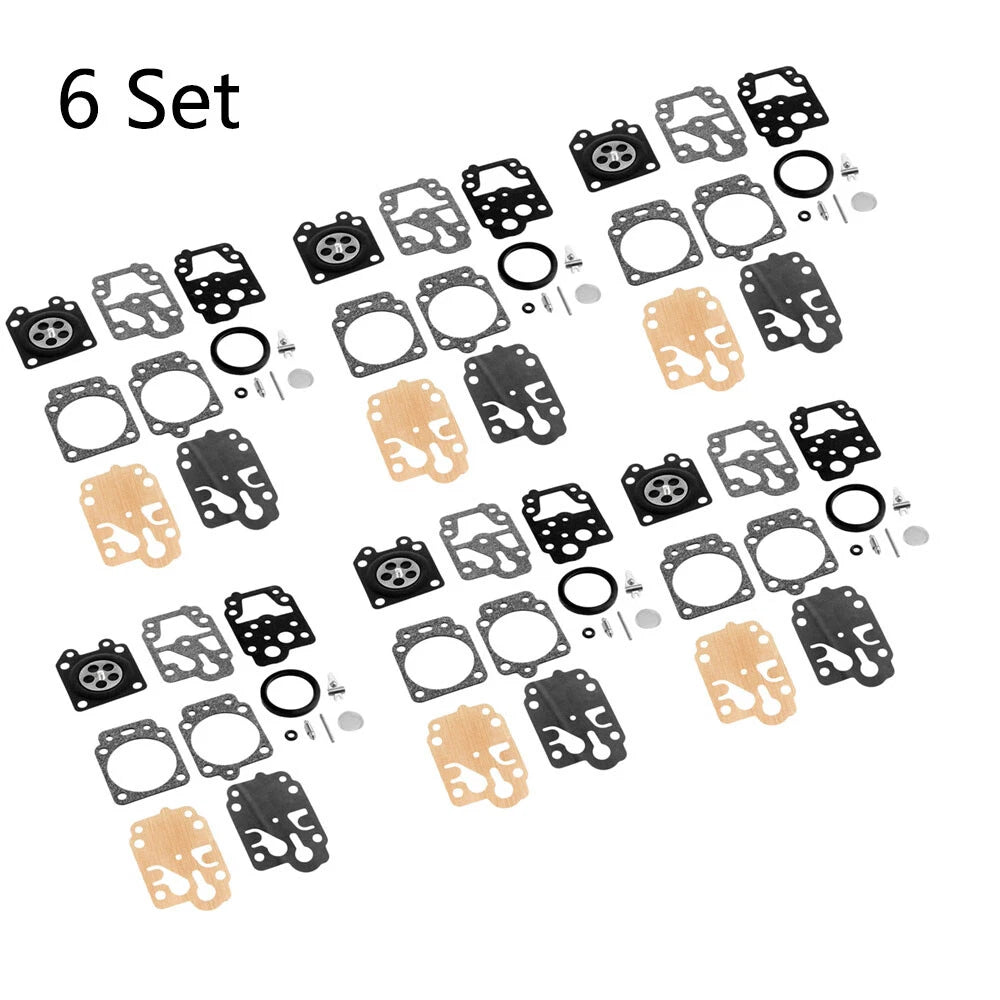 Set of 6 Carburetor Diaphragm Gasket Kit for Honda GX25 GX35 (K20-WYJ)