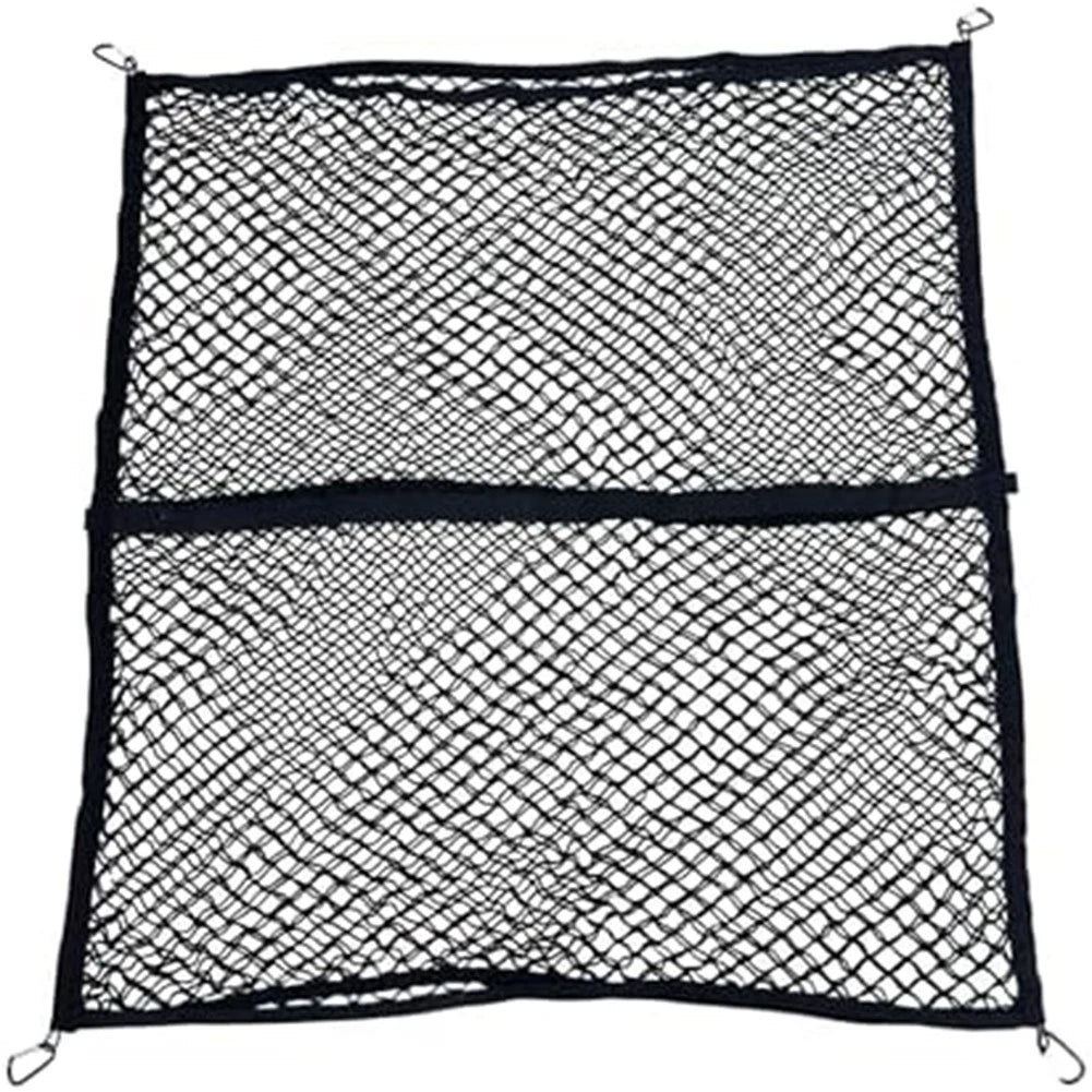 Cargo Net for Car Rear Boot (120x120cm, Double Layer, 6 Hooks)