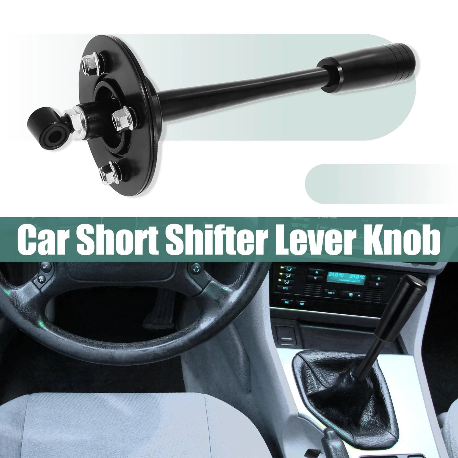 Short Shifter Lever Knob Replacement for BMW E30 E36 E46 E34 E39 (Black)