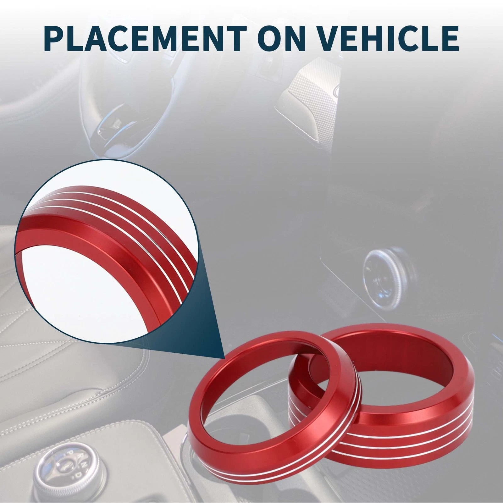 Gear Shift Switch Knob Cover Ring for Ford Mustang Mach-E (2021–2024)