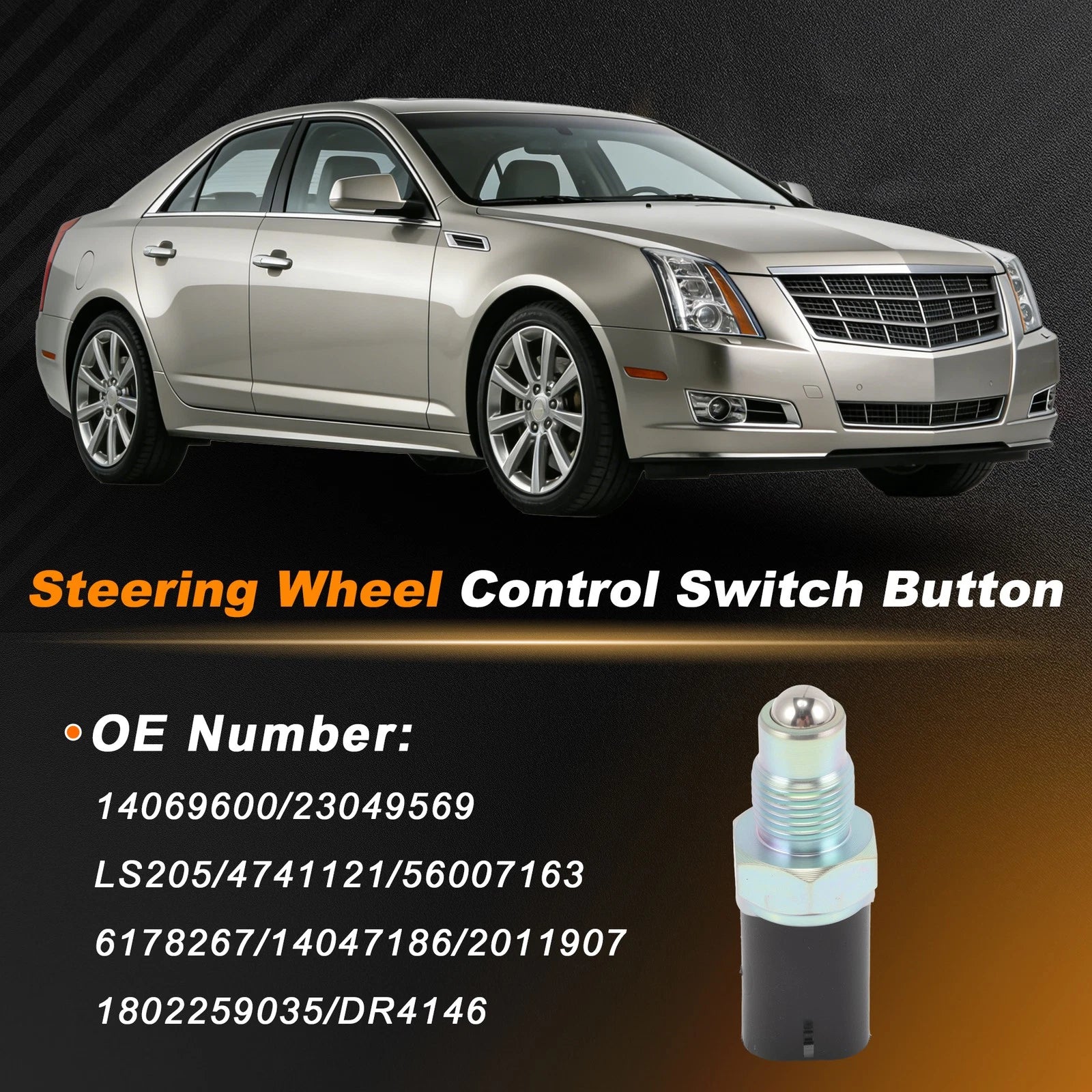 Backup Light Switch for Cadillac ATS (2014–2018) 2Pin 14069600