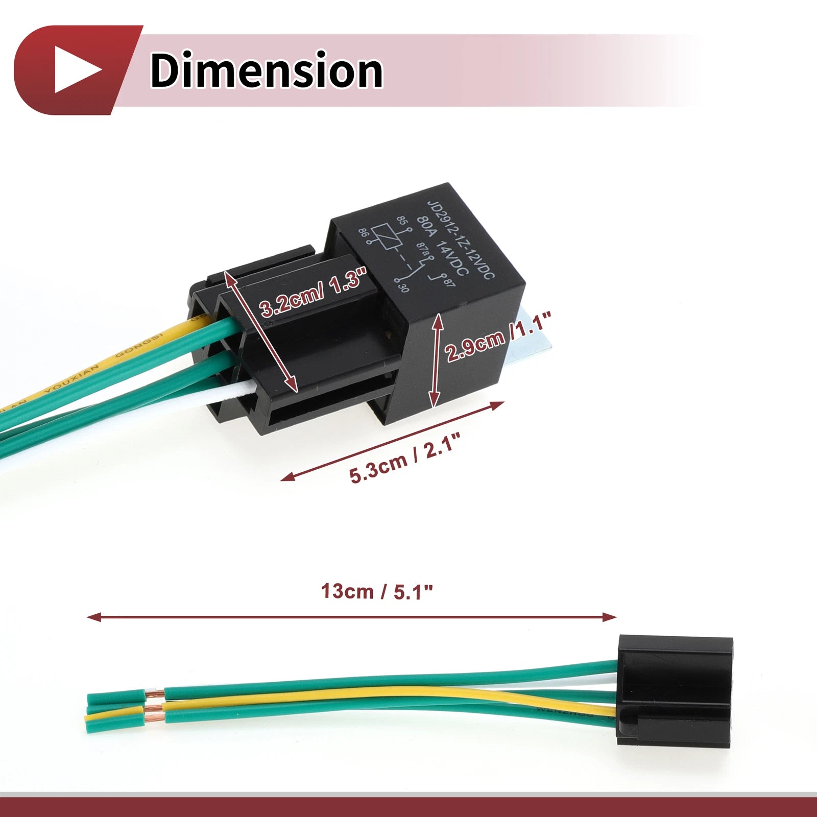 1 Pc 12V 80A Waterproof Auto Relay for Various Vehicles (Universal)