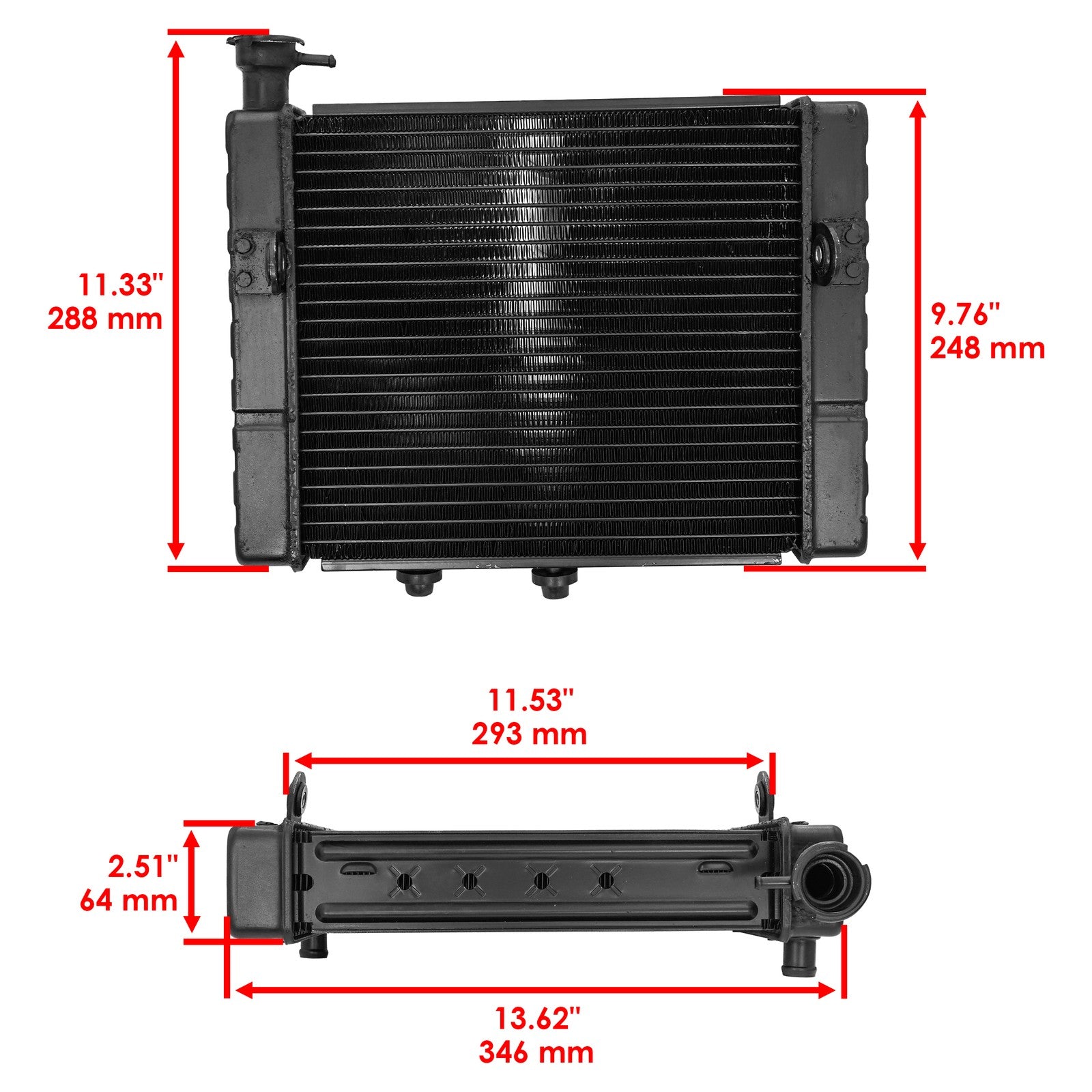 Radiator Replacement for Can-Am Outlander Max 800 4X4 XT EFI (2007–2008)