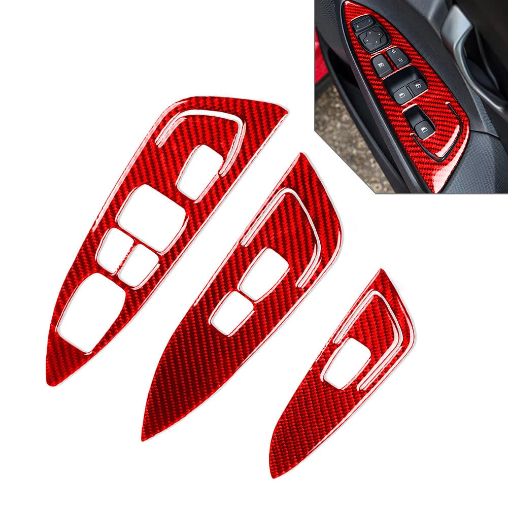 Window Lift Switch Panel Cover Trim for Hyundai Veloster JS (2019–2023) Red