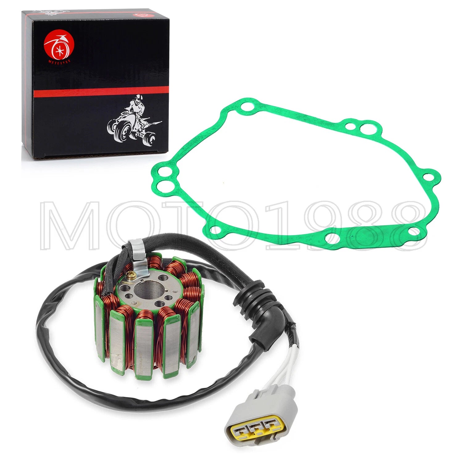 Magneto Stator & Gasket for Yamaha YZF-R1 FZ1 FZ8 FZS1 (2004–2016) 2D1-81410-10