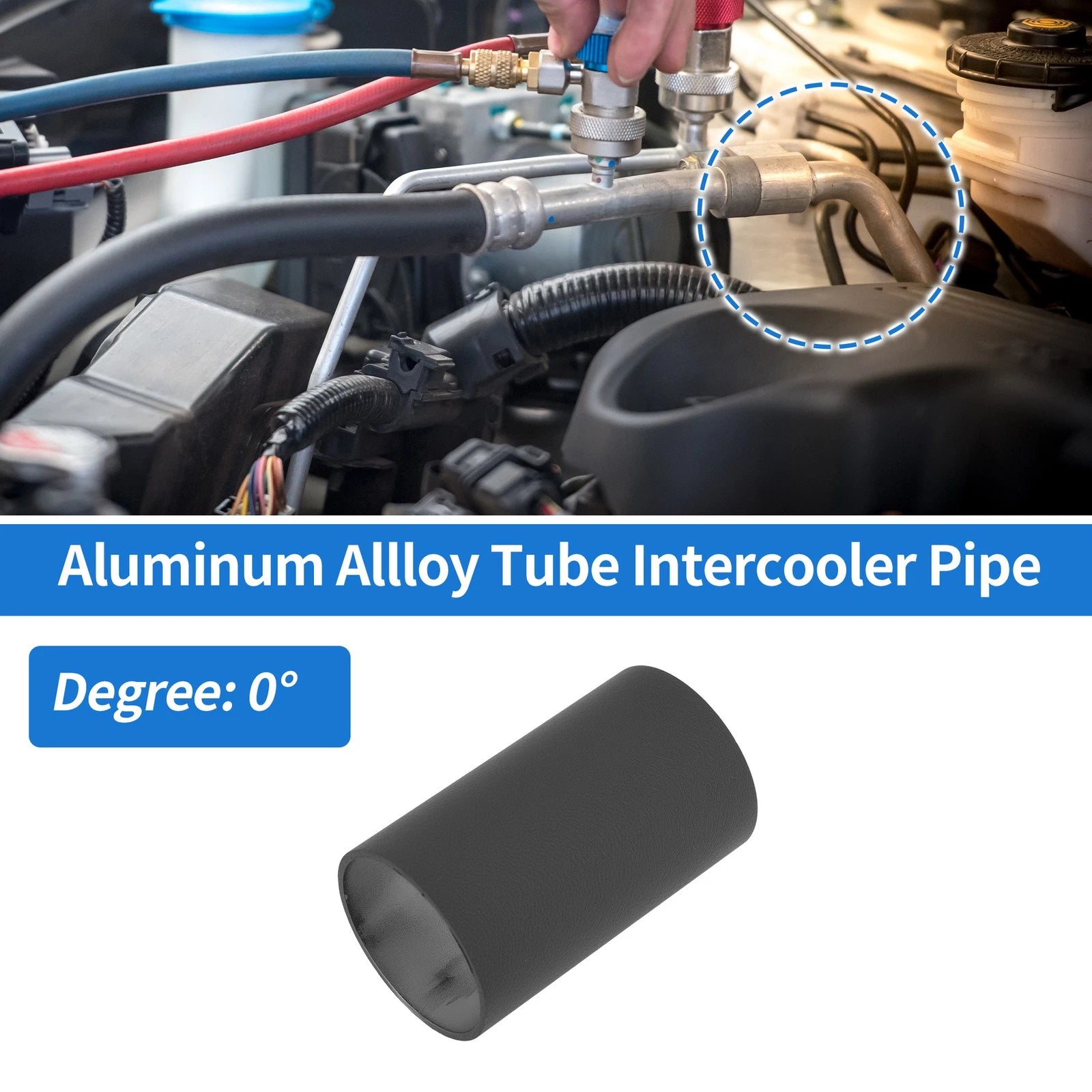 Intercooler Pipe 1.77" OD 3" Length Black for Universal Applications