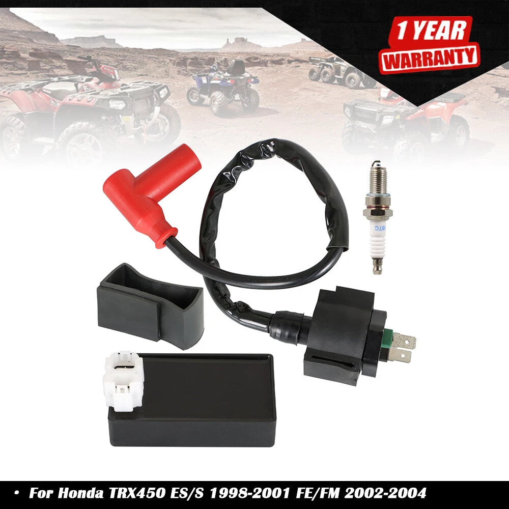 Ignition Coil Spark Plug CDI Box for Honda Foreman TRX450ES (1998–2001)