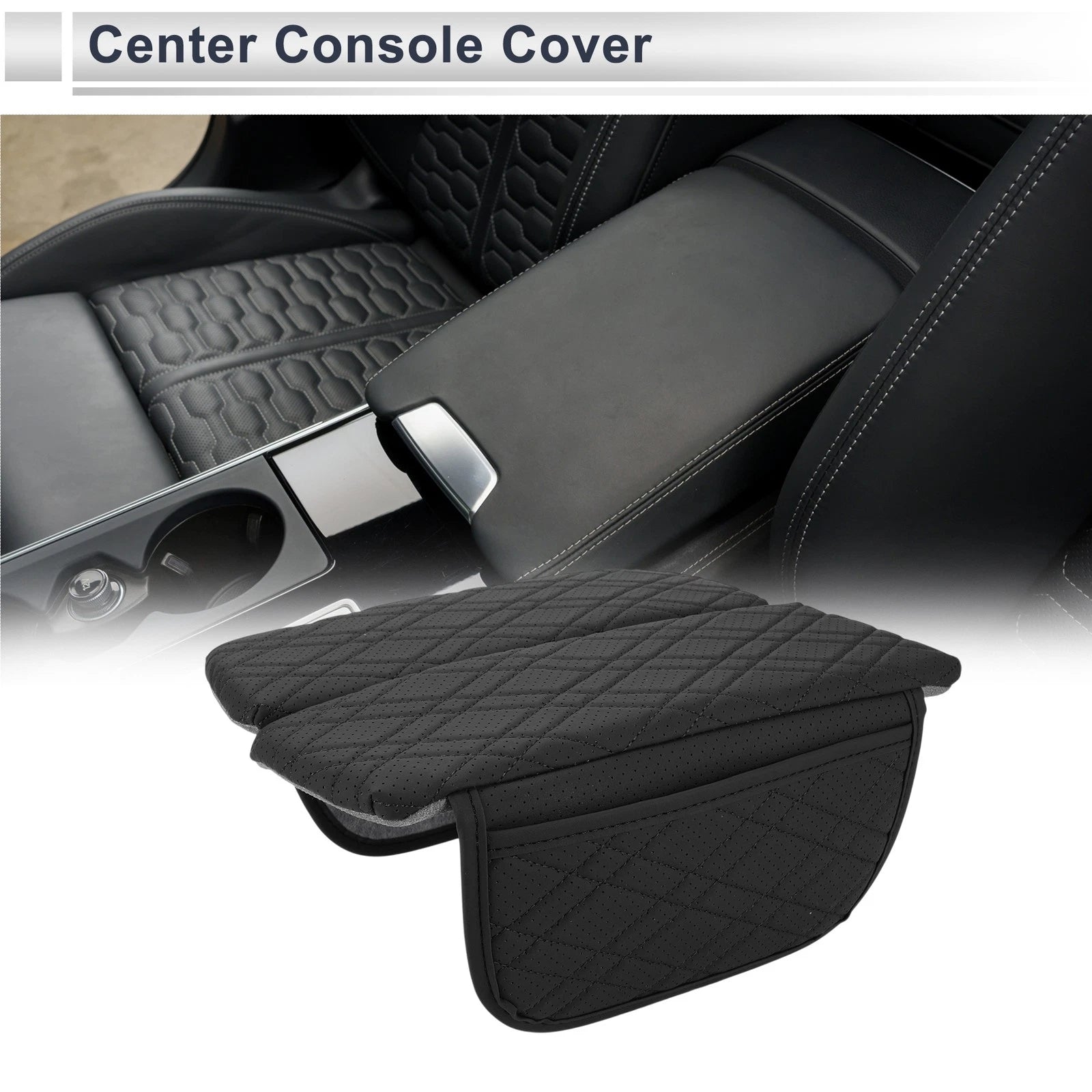 Car Center Console Cover with Storage Bag for BMW X7 (2019–2024)