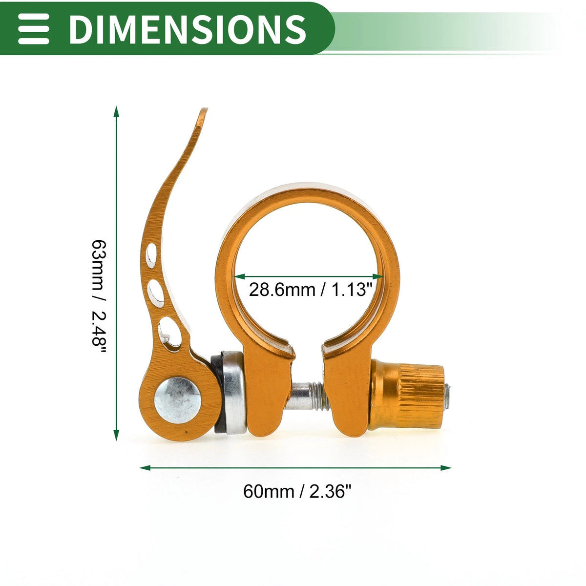 28.6mm Aluminum Alloy Seat Post Clamp for Bike Bicycle