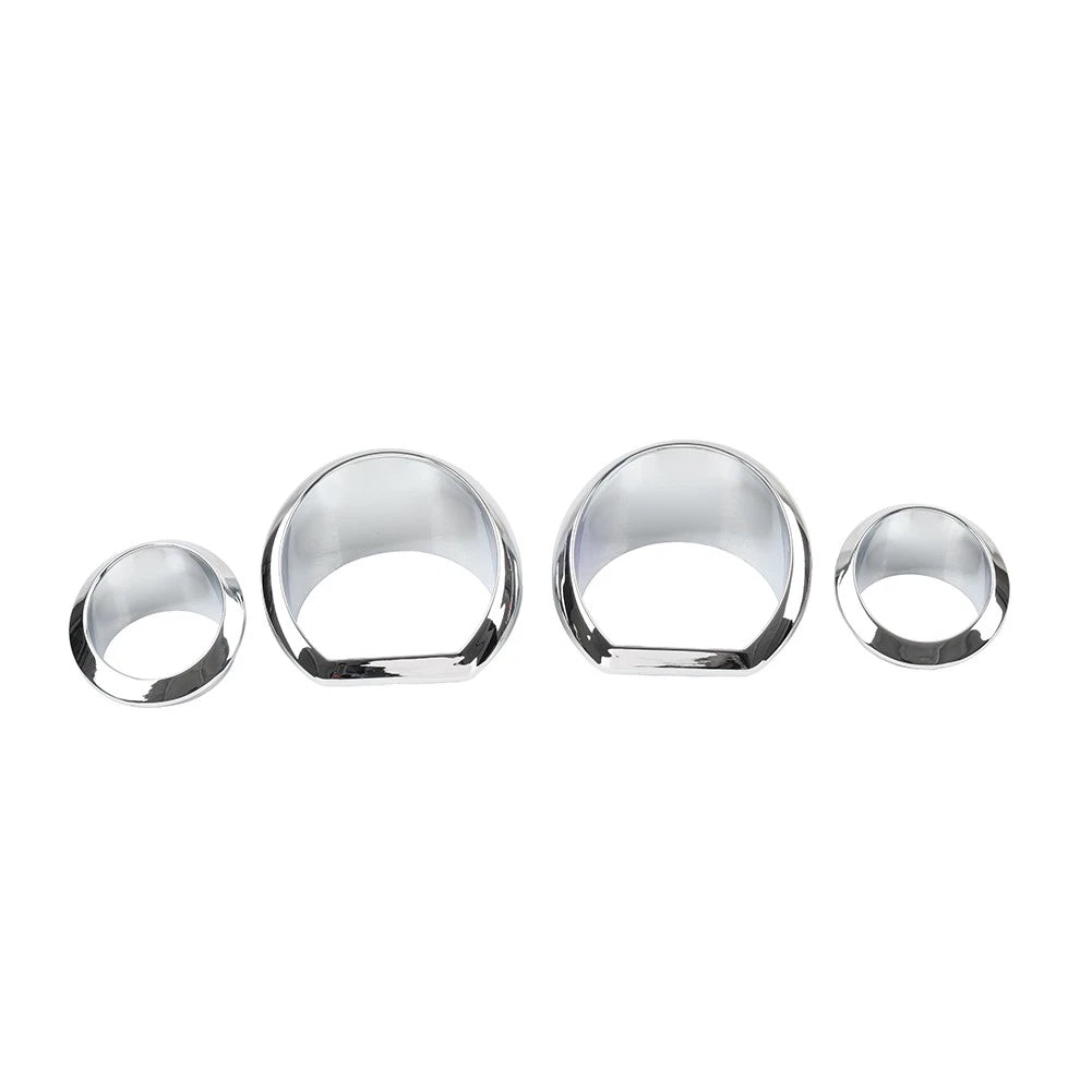 Chrome Gauge Bezel Trim Ring Kit for Harley Touring Electra Street Glide (2014–2023)