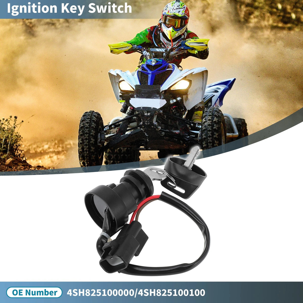 Ignition Key Switch for Yamaha Raptor 700 700R YFZ450R (2009–2024) No. 4SH82510000