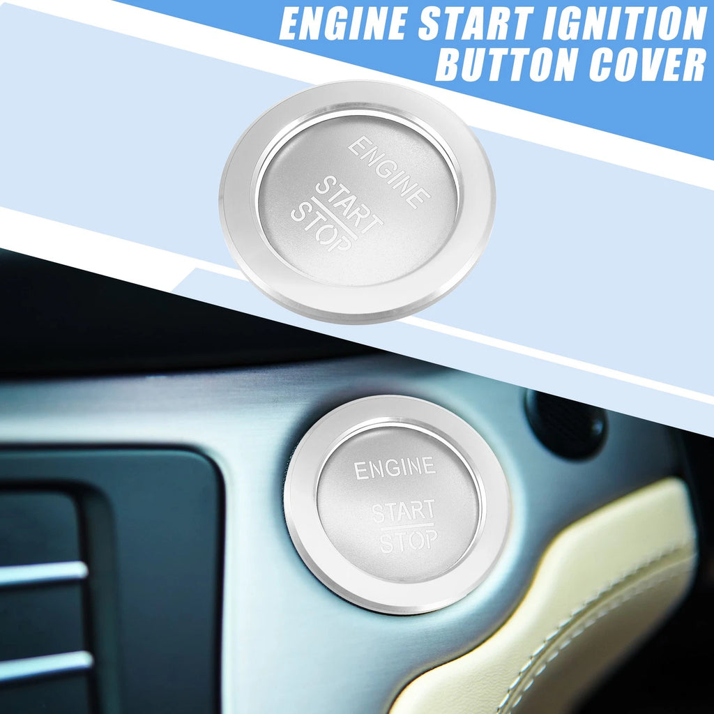 Engine Start Stop Button Cover Sticker for Mercedes-Benz B C GLC GLA (Silver) (2012–2020)
