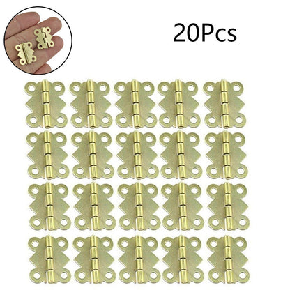 20Pcs Mini Hinge For Jewelry Chest Gift Music Box Craft Accessories 2017mm Gold