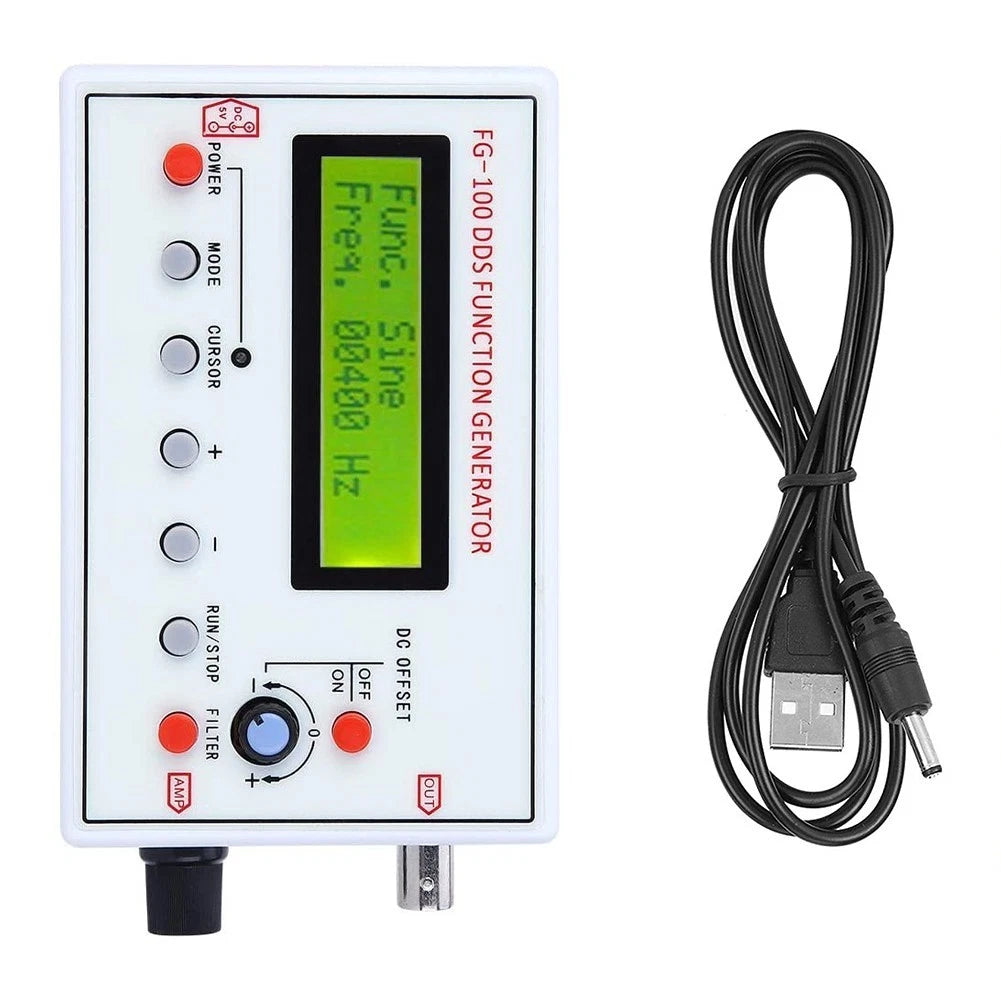 Portable DDS Function Signal Generator Frequency 1Hz-500KHz