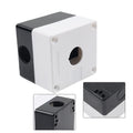1 Button Hole 22mm Push Button Switch Box Control Station White and Black
