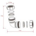 40mm PVC Pipe Adapter for Bathtub Kitchen Sink Shower Drainage