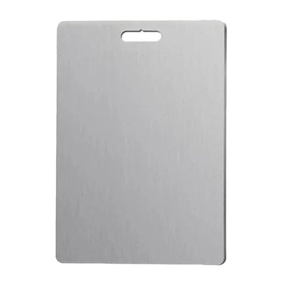 Double-Sided Stainless Steel Cutting Board with Round Rolling Guides