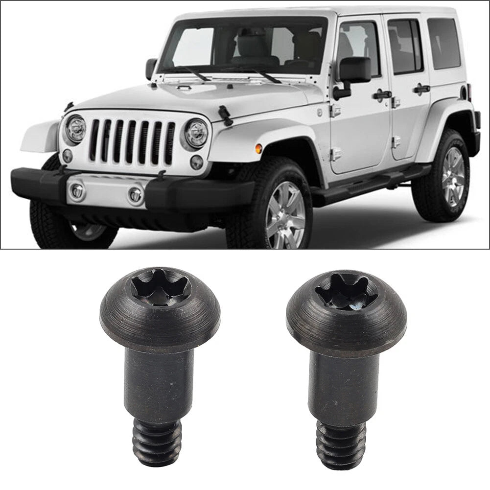 2pcs Torx Soft Top Bow Roll Bar Bracket Mounting Screws for Jeep Wrangler (1997–2017)