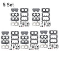 Set of 5 Carburetor Rebuild Kits for B&S 499811 499812 699734 699735 792456 797890