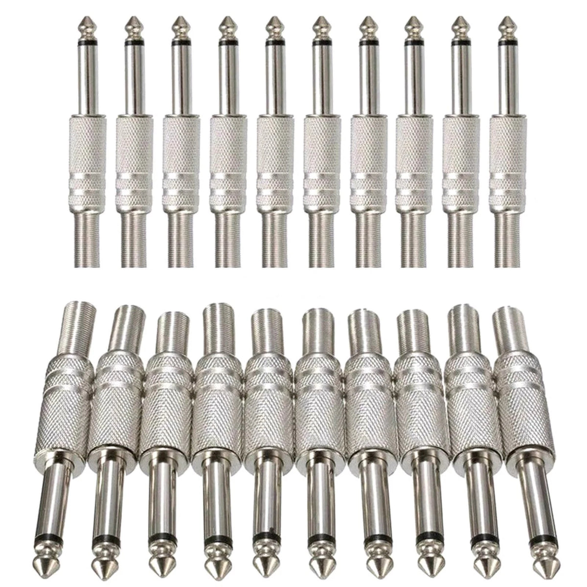 20 x 1/4" Male Monaural Connector Plug with Soldering Terminals