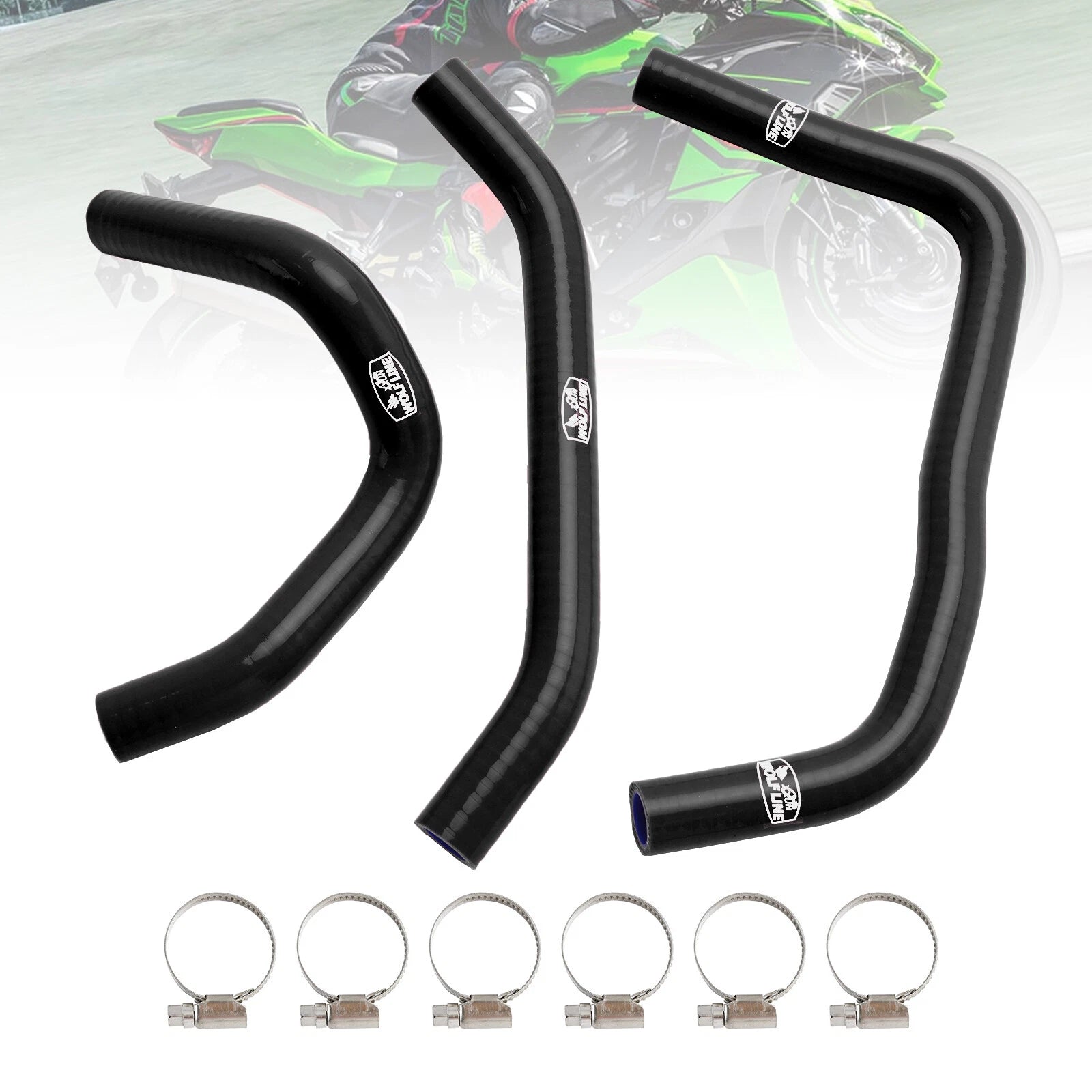 Silicone Radiator Coolant Hose Kit for Kawasaki ZX4R ZX-4RR (2023–2024)