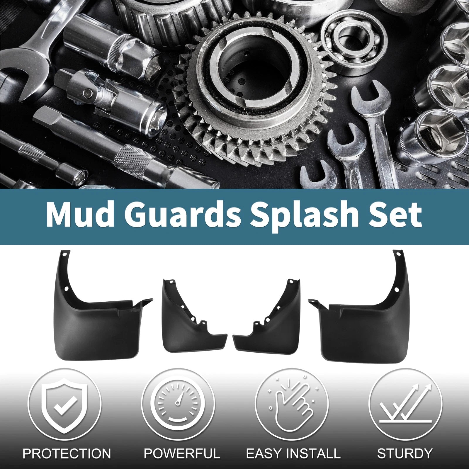 Mud Flaps Splash Guards 1Set Mud Guards for Toyota RAV4 XA10 (1995–2000)