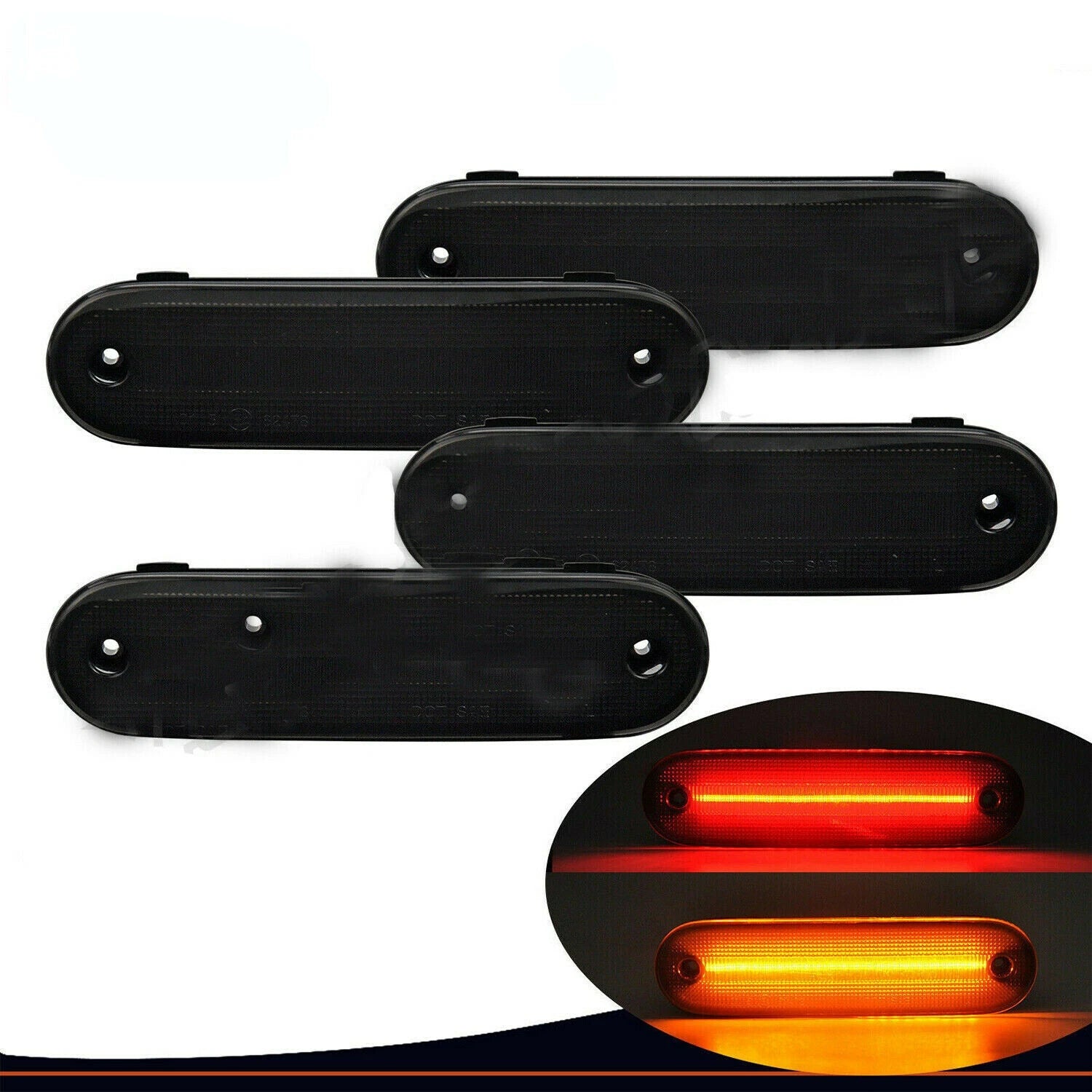 4X LED Side Marker Light Smoked for Mazda MX-5 Miata (1990–2005)