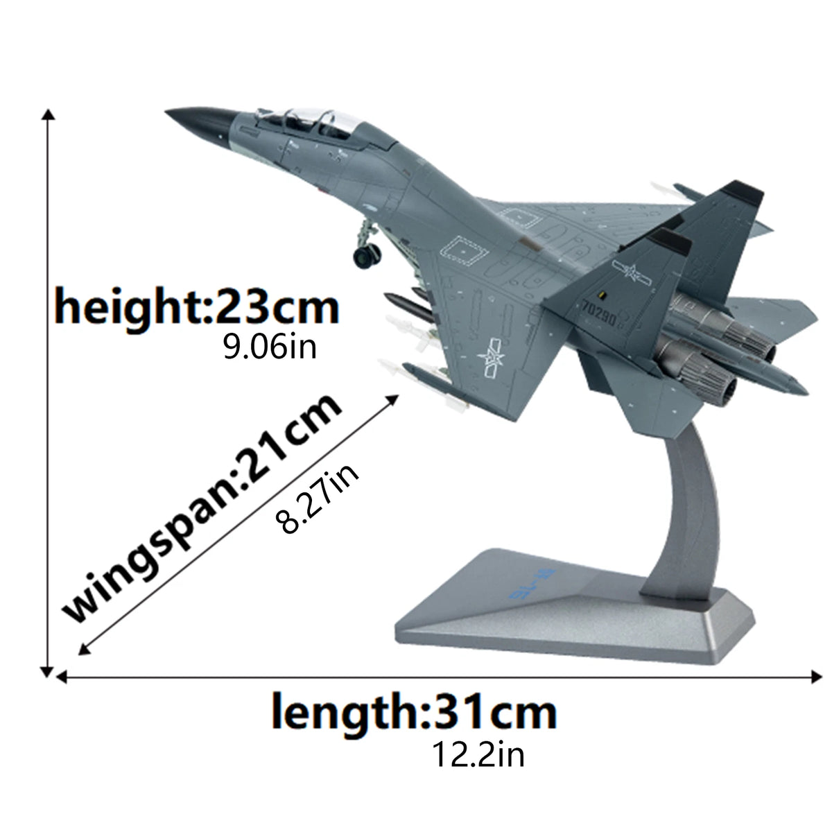 1:72 Chinese Air Force J-16 Fighter Model Plane Display Souvenir