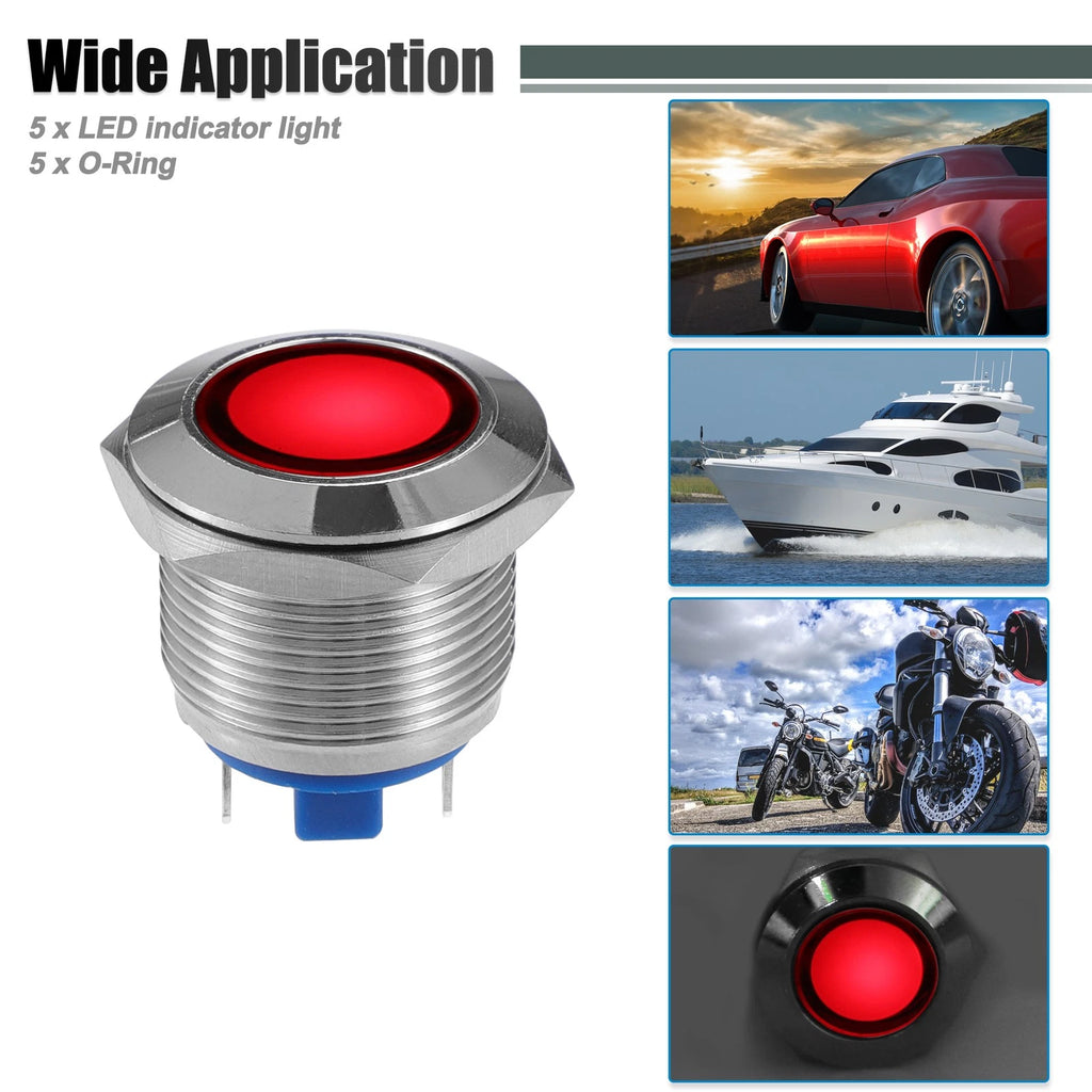 5 Pcs LED Indicator Light for Car (19mm, 230V)
