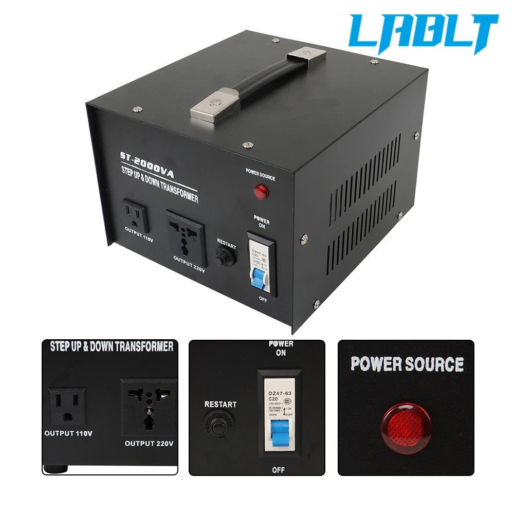 Voltage Converter Transformer 2000W for LABLT (110V/220V)