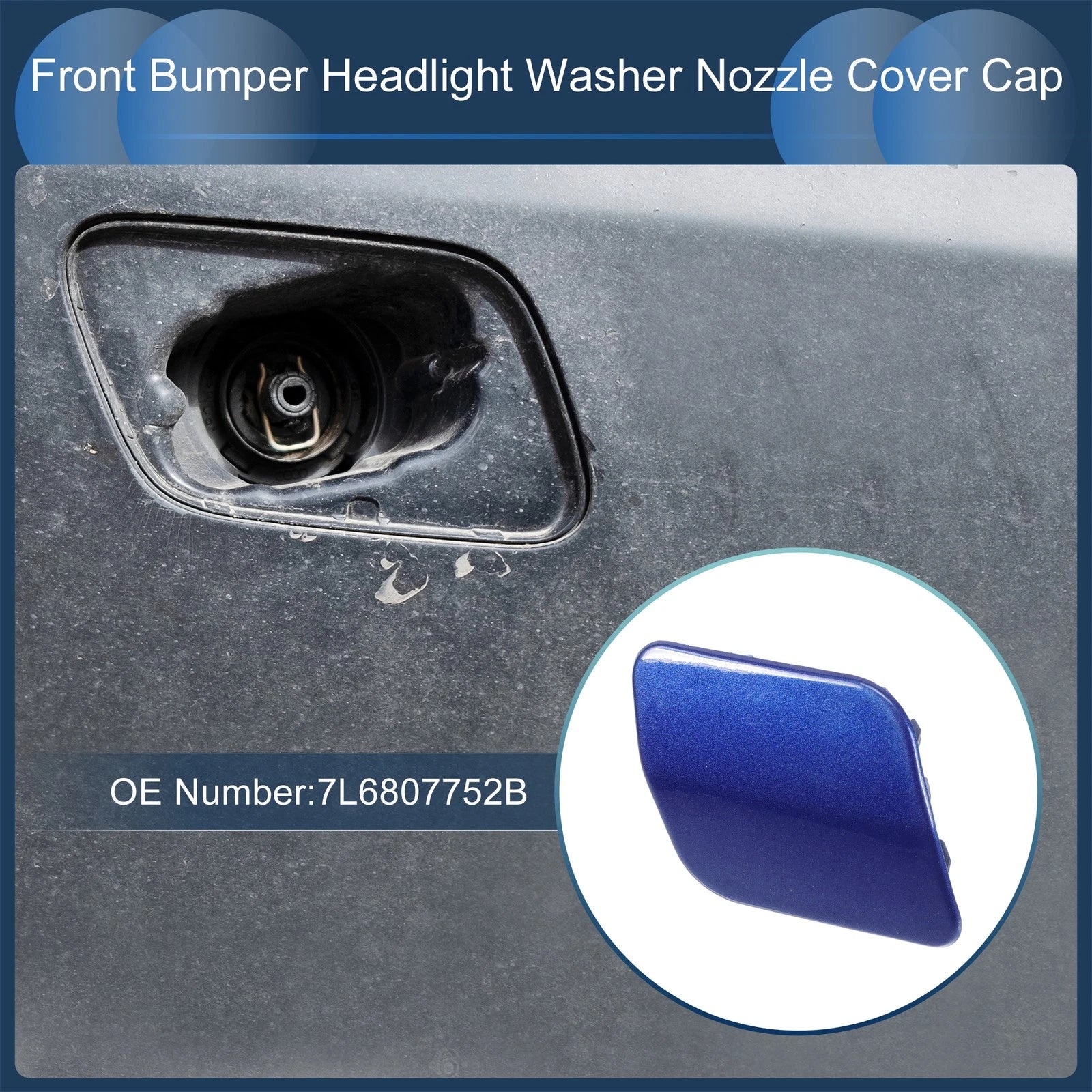 Washer Nozzle Cover Cap Front Right for Volkswagen Touareg (2007–2010)