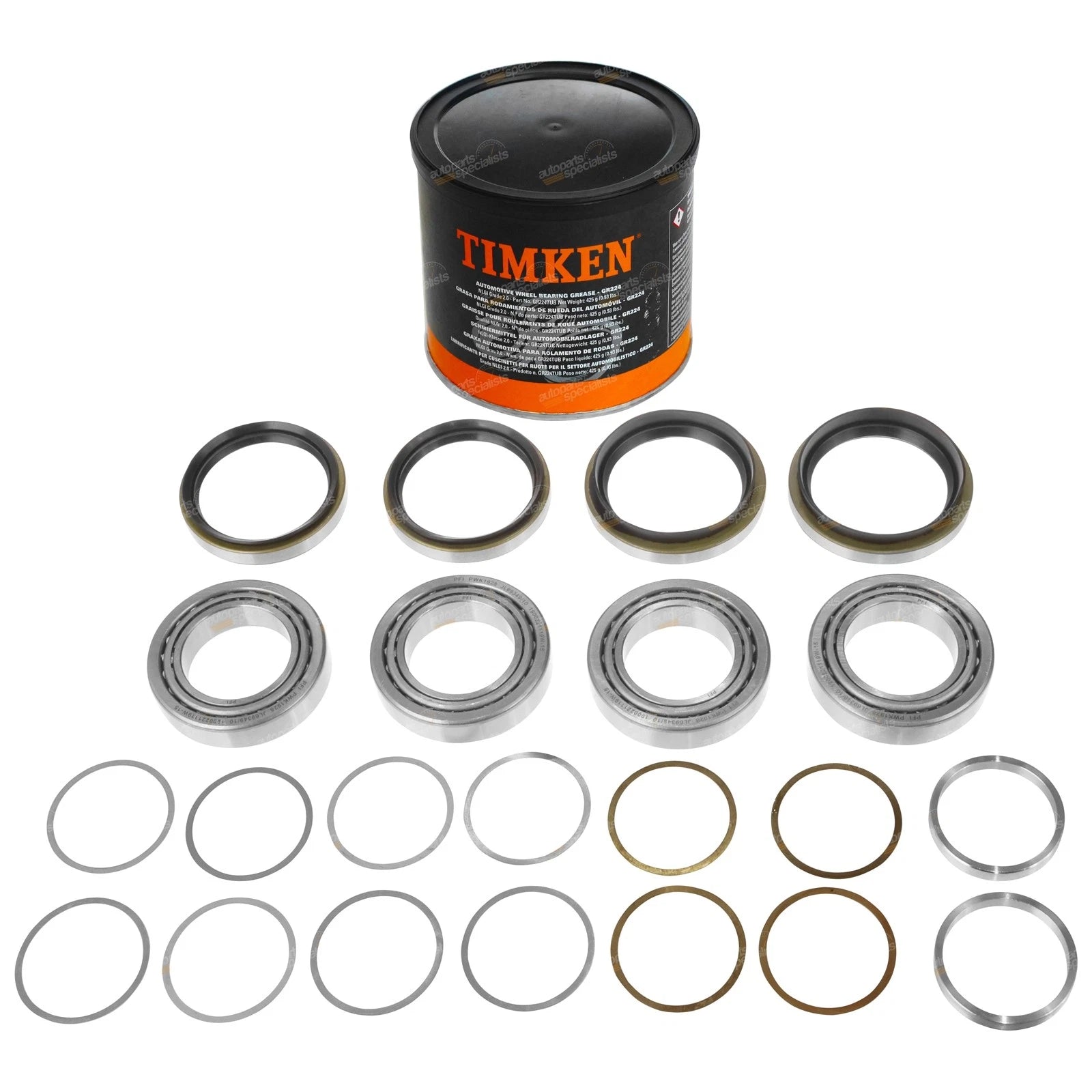 2 Front Wheel Bearing Kits + Grease for Mazda 323 (1981–1985)