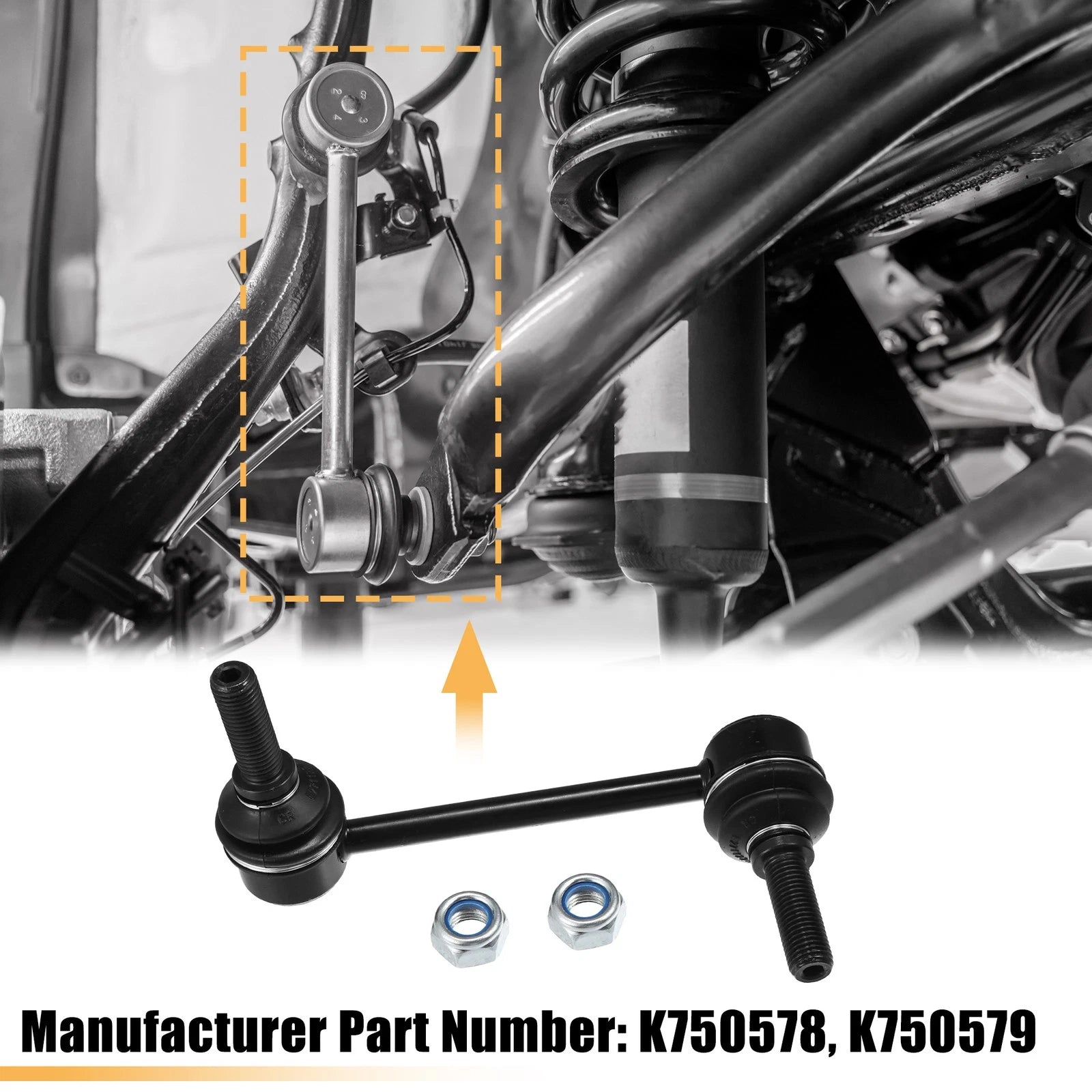 2pcs Front Sway Bar Links Kit Replacement for Jeep Grand Cherokee (2011–2015)