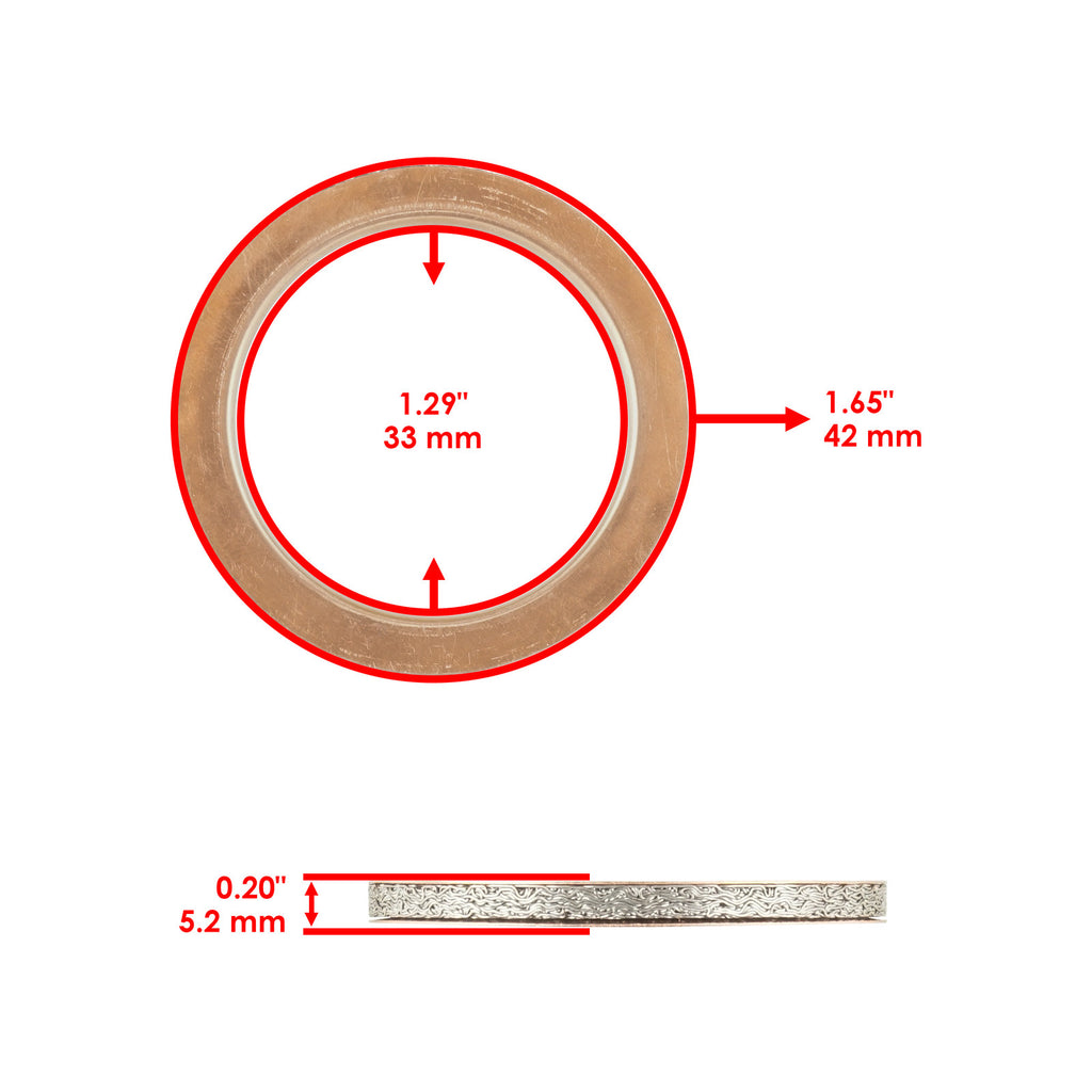 Exhaust Muffler Pipe Gaskets Replacement for Suzuki GSX1100F Katana 1988-1993