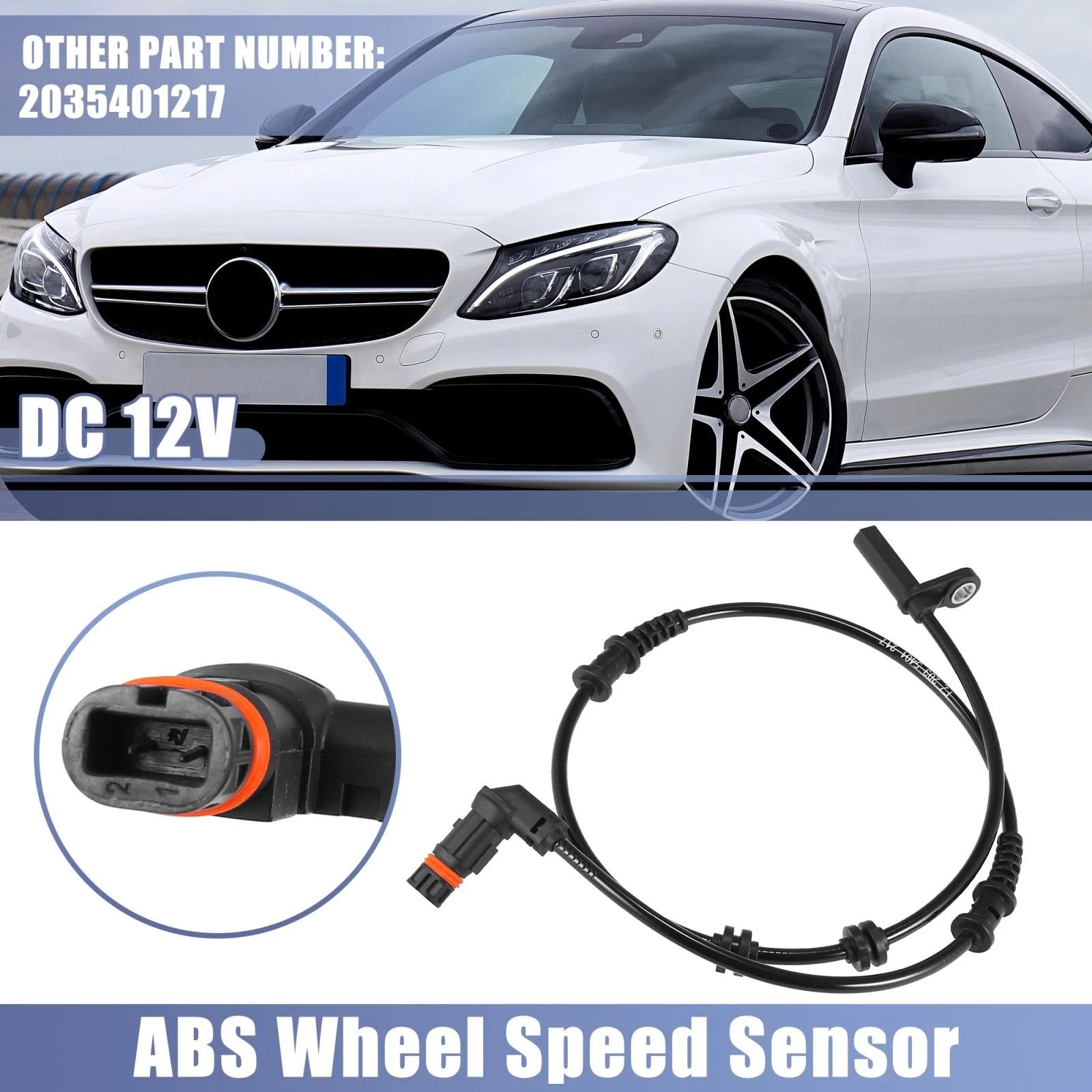 ABS Wheel Speed Sensor Front Left for Mercedes-Benz C280 C350 (2005–2015)