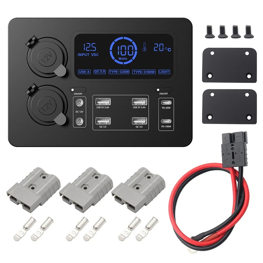 12V Power Box for Camping Power Supply (100W Fast Charging)