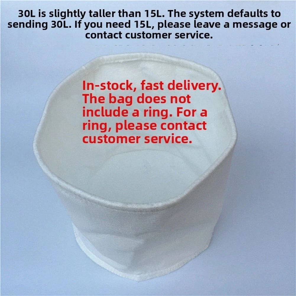 Dust Bag for Jieba 15L 30L Vacuums (22.9cm Inner Diameter)