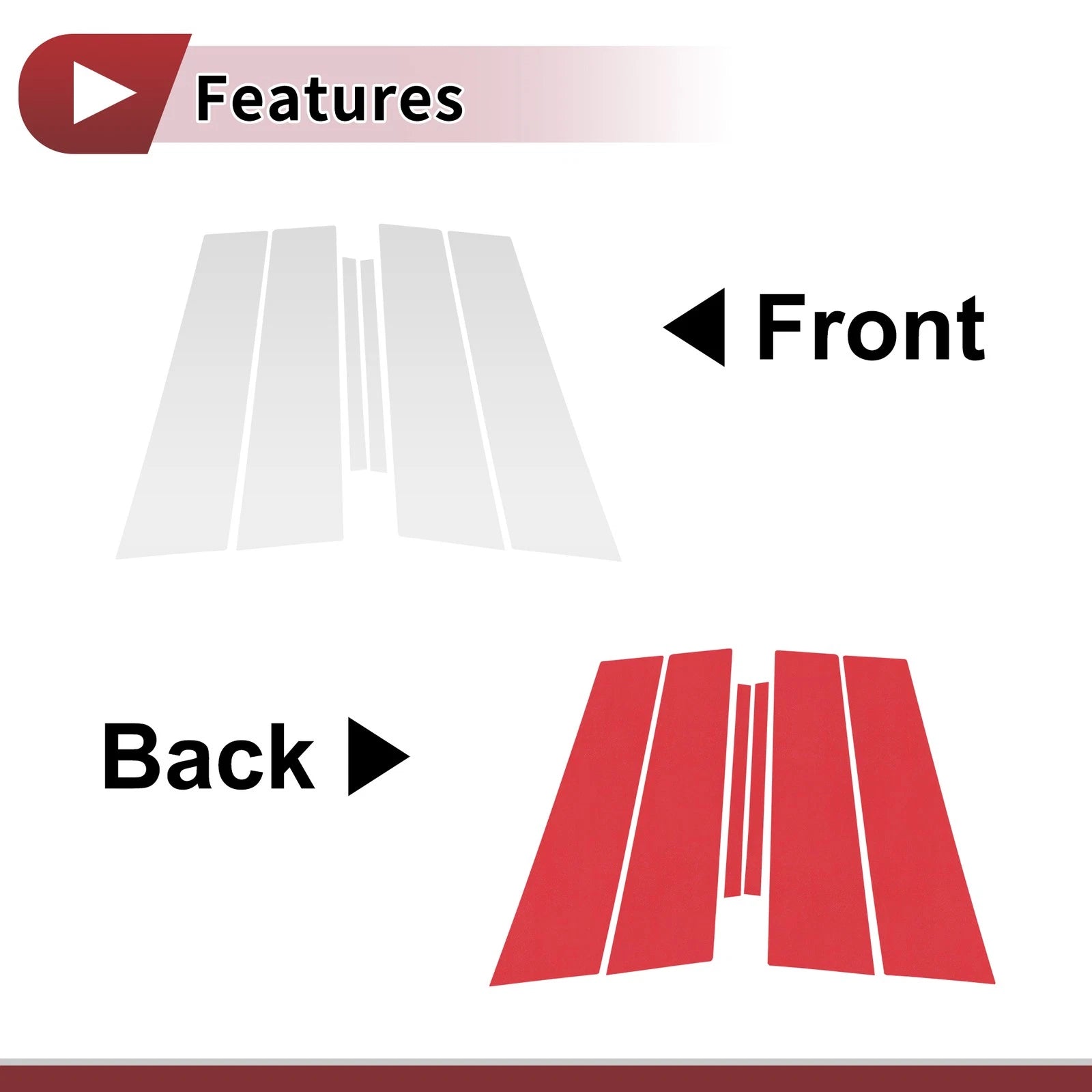 Door Pillar Window Trim Front Rear Left Right for Lexus ES (2018–2025)