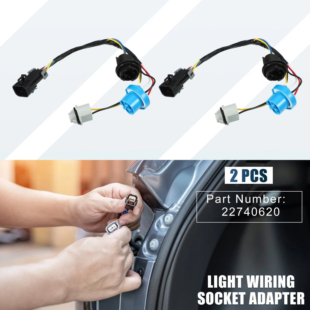 Light Wiring Socket Adapter 2Pcs Replacement for Chevrolet Cobalt (2005–2009)