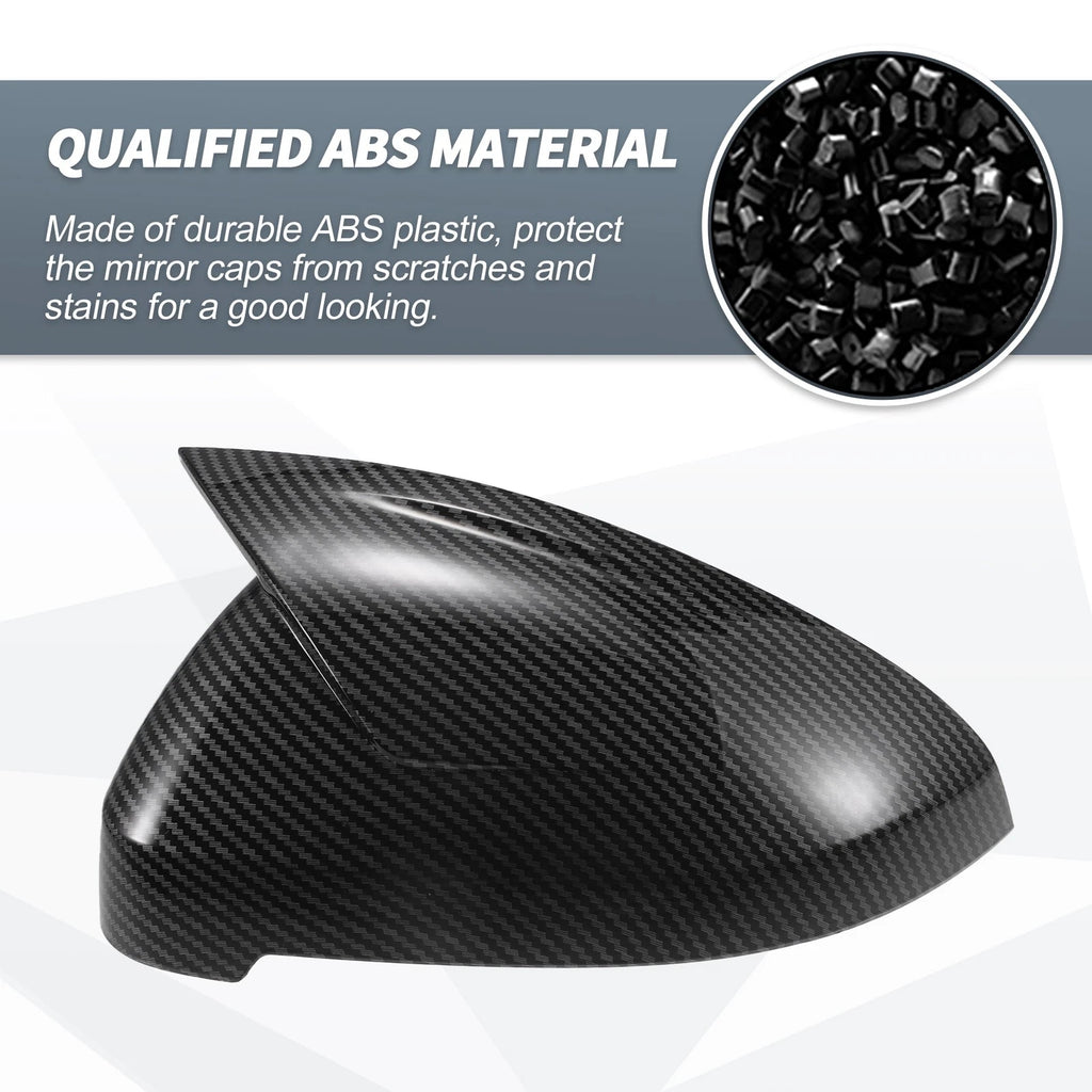 Rearview Mirror Cover Cap Pair Replacement for Audi A4 A5 S4 S5 RS5 (2017–2025)