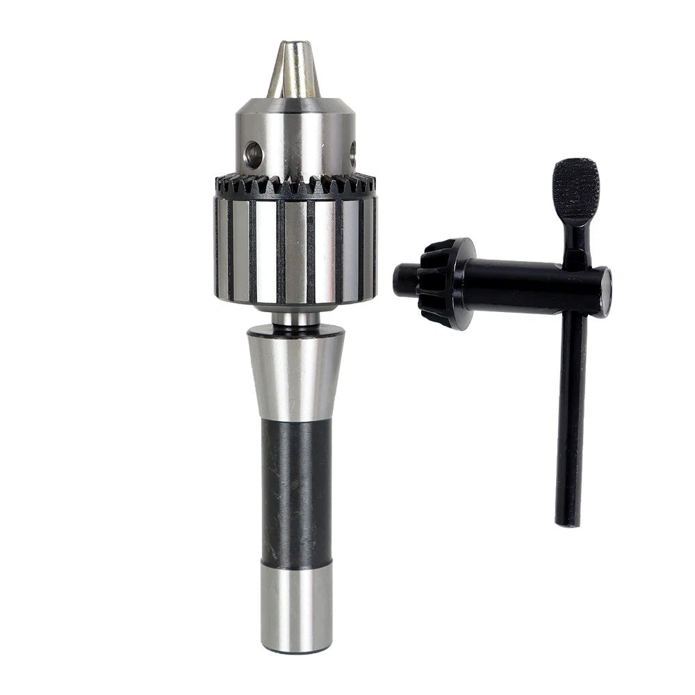Drill Chuck with R8 Shank & K32 Key for Precision Tools (1/2" Capacity)