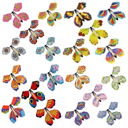 20X Sensory Wind Up Flying Butterfly Cards - Colorful Designs
