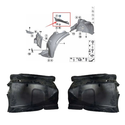 ABS Front Fender Liner Shield for BMW For X5 X6 2007-2019 E70 for e71 for f15