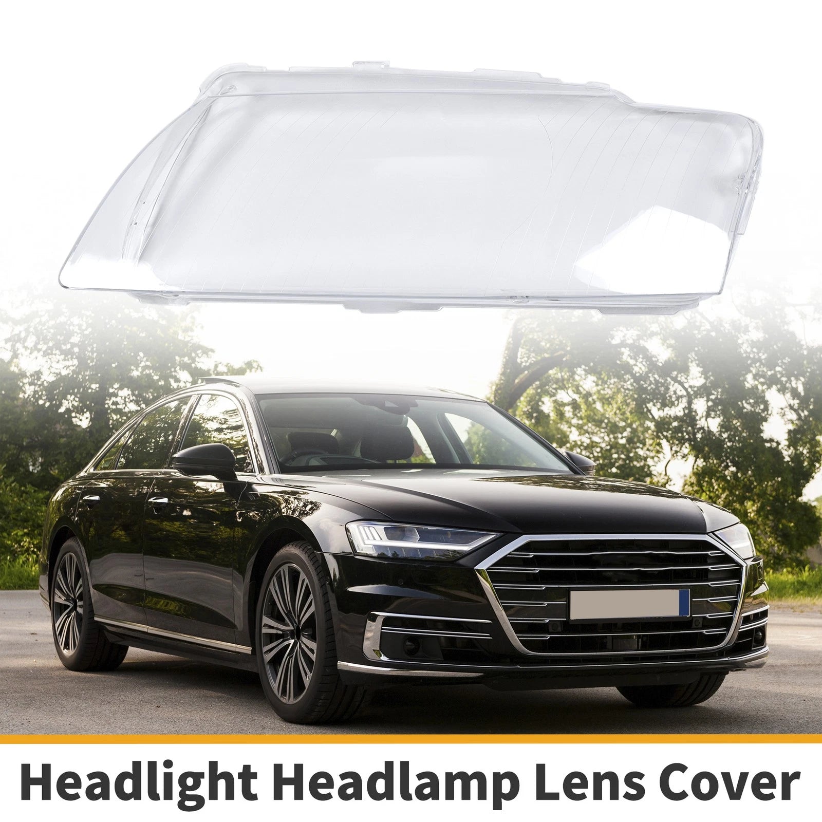 Front Left Headlight Lens Cover Replacement for Audi A8 (2004–2009)