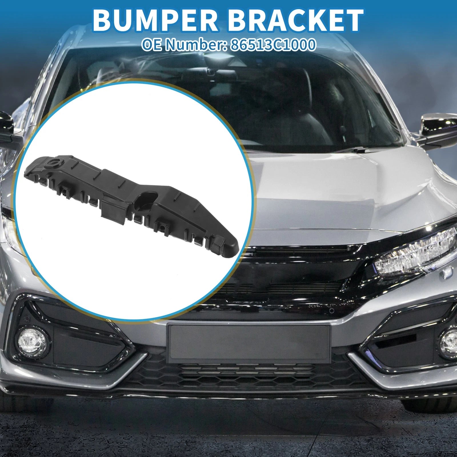 Left Front Bumper Retainer Bracket Replacement for Hyundai Sonata (2015–2017)