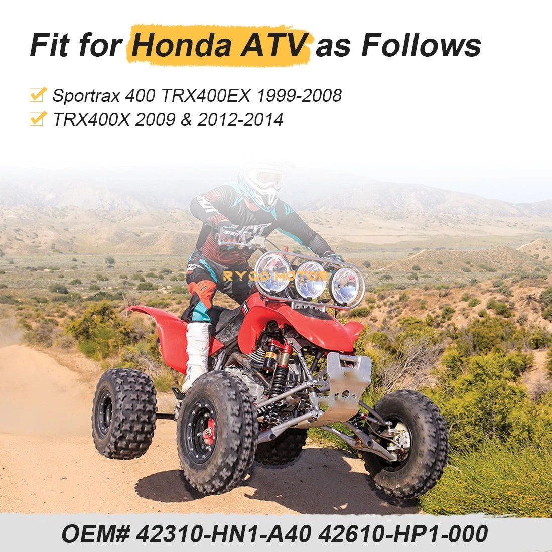 Rear Axle Shaft & Wheel Hub for Honda TRX400EX Sportrax 400 (1999–2008)